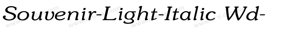 Souvenir-Light-Italic Wd字体转换